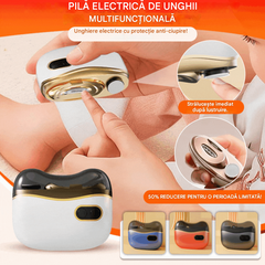 ✂️💅🔥 Pilă de unghii electrică multifuncțională, unghier electric cu protecție anti-ciupire