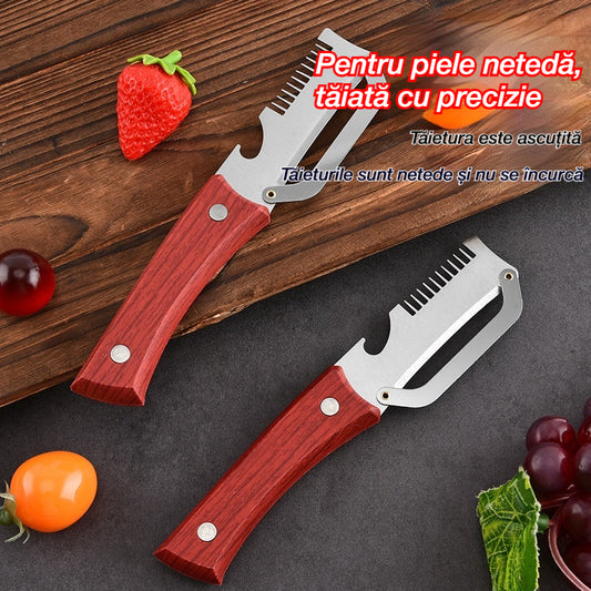 ✅Cumpără 1 și primești 1 gratuit (2 articole)🧅🔪 Curățător de bucătărie multifuncțional 3 în 1: Curățează, taie și deschide sticle!🔥