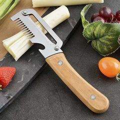 ✅Cumpără 1, primești 1 gratis!🧅🔪 Curățător de bucătărie multifuncțional 3 în 1: Curăță, taie și deschide capacele de sticle! 🔥