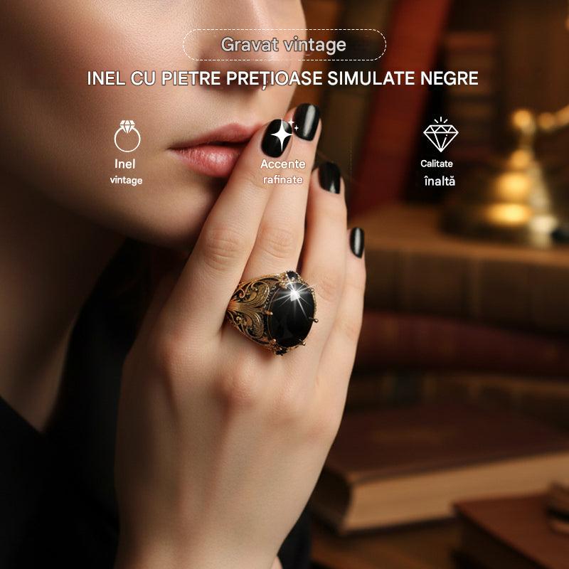 🖤🔥💍【🔥【Cumpărați 1 obțineți 1 gratuit】2 buc 99 lei——💍Fiecare articol costă doar 49,5 lei】🔥 Inel vintage de lux💫 Inel cu pietre prețioase