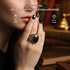 🖤🔥💍【🔥【Cumpărați 1 obțineți 1 gratuit】2 buc 99 lei——💍Fiecare articol costă doar 49,5 lei】🔥 Inel vintage de lux💫 Inel cu pietre prețioase
